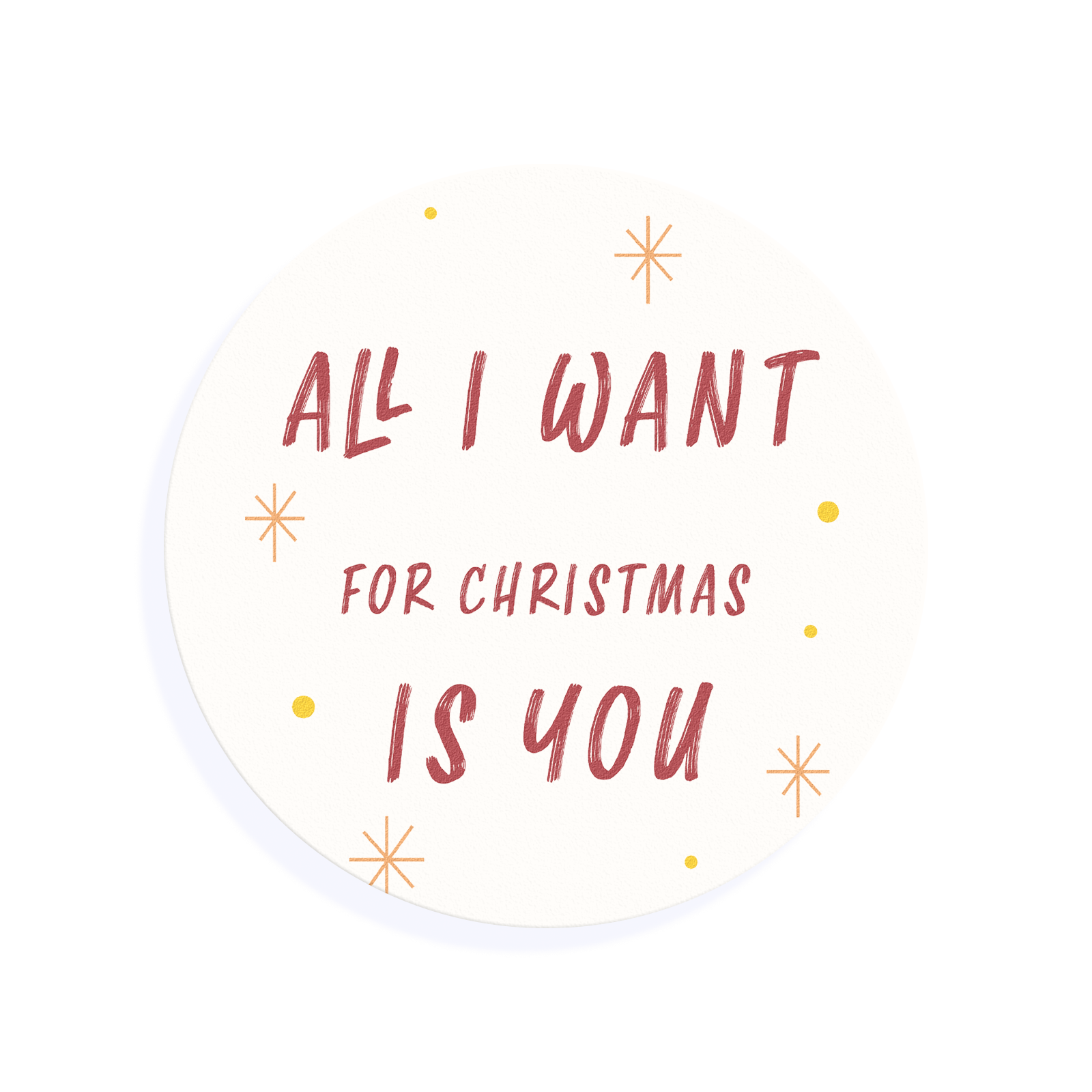 'All I want' Christmas Drink Topper