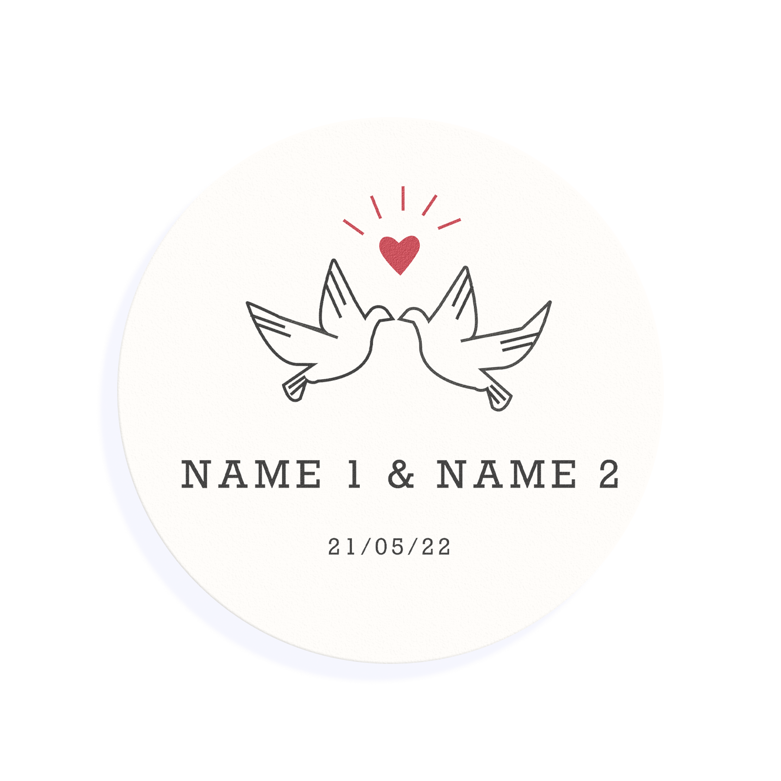 Doves Wedding Drink Topper