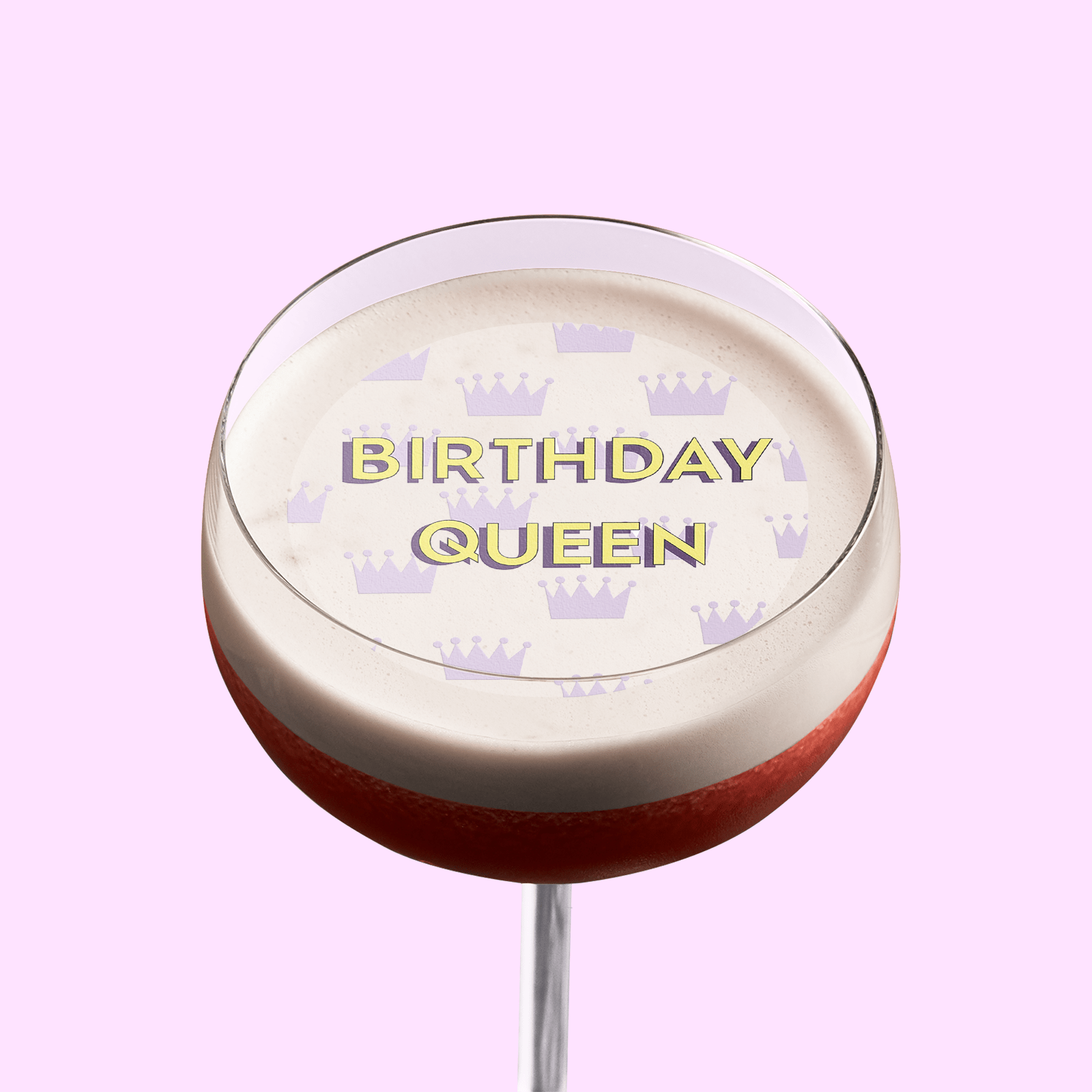 Edible Cocktail Toppers Birthday Birthday Queen Drink Topper