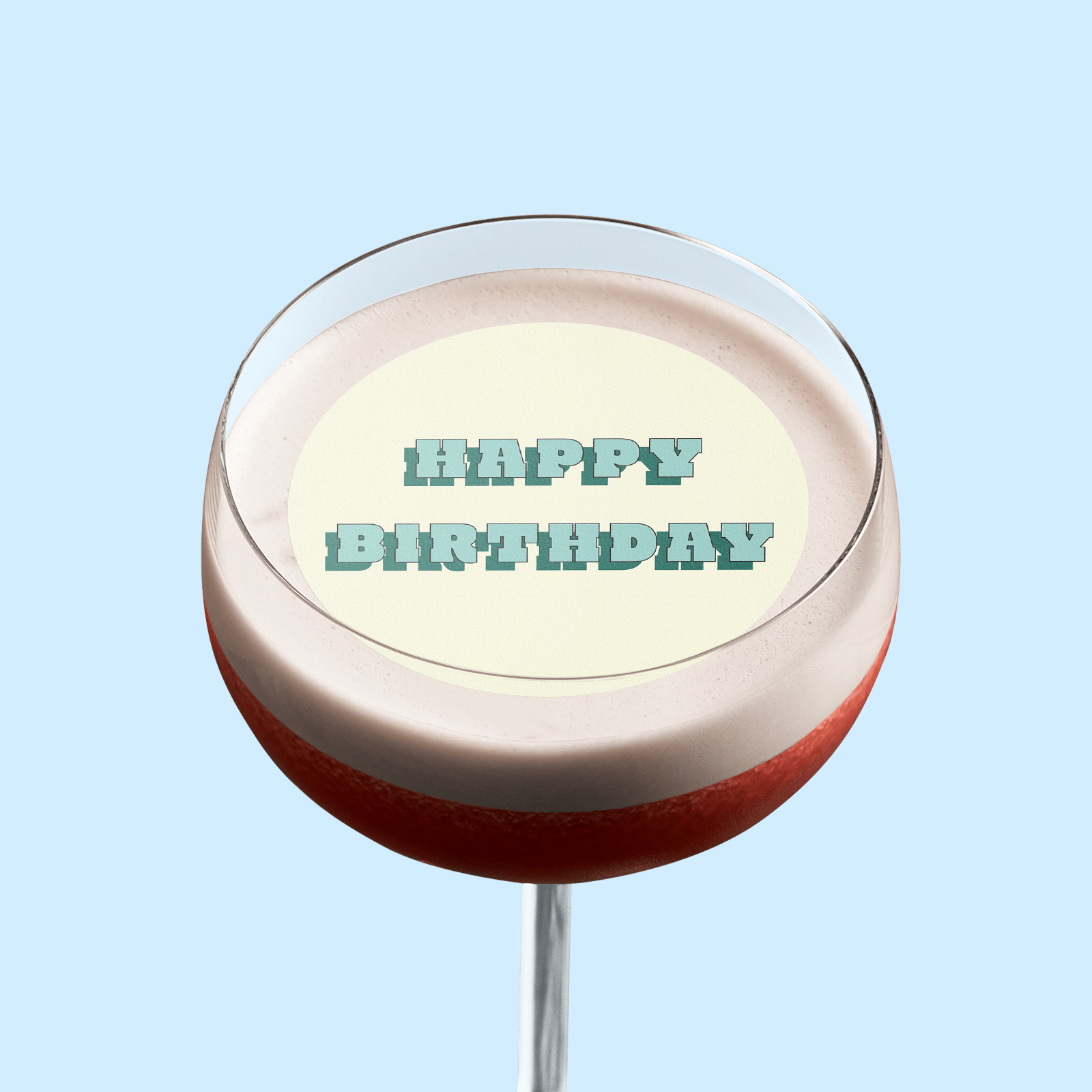 Edible Cocktail Toppers Birthday Happy Birthday Drink Topper