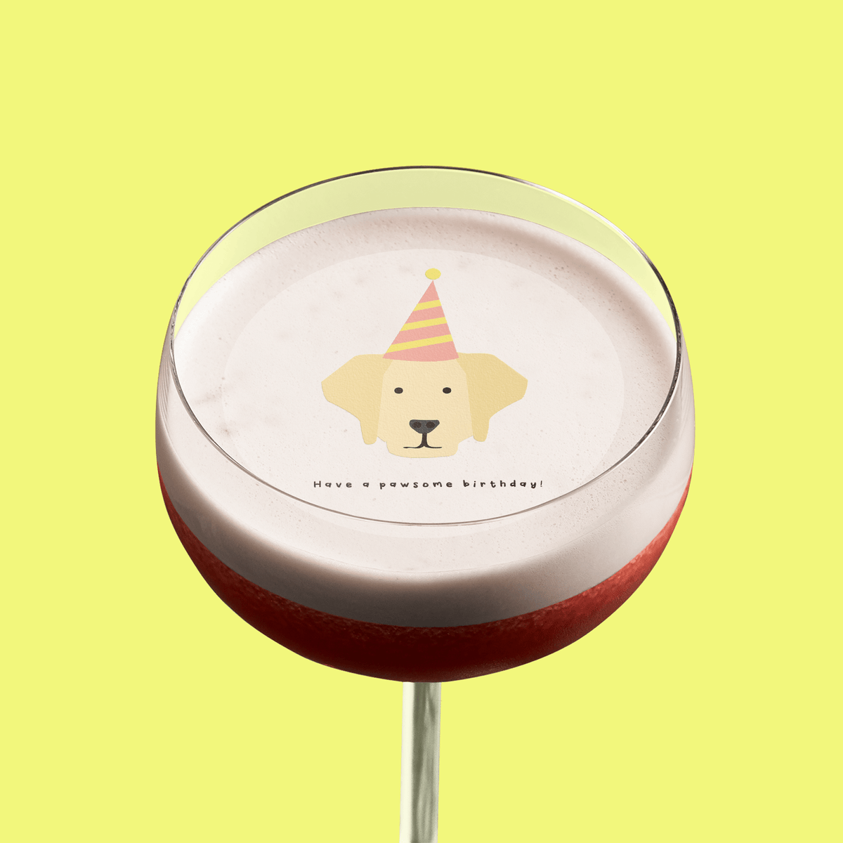 Edible Cocktail Toppers Birthday Have a Pawsome Birthday Drink Topper
