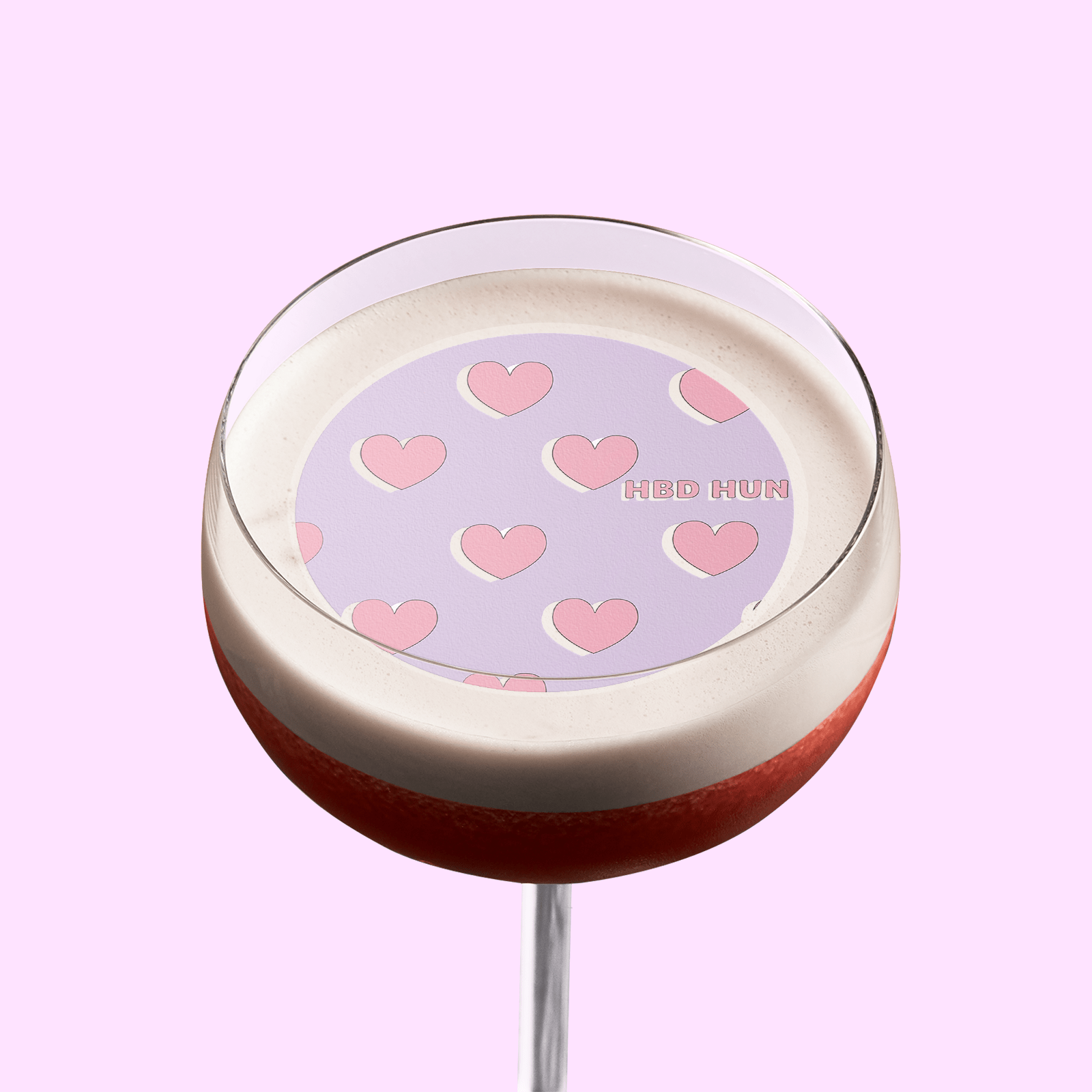Edible Cocktail Toppers Birthday HBD Hun Drink Topper