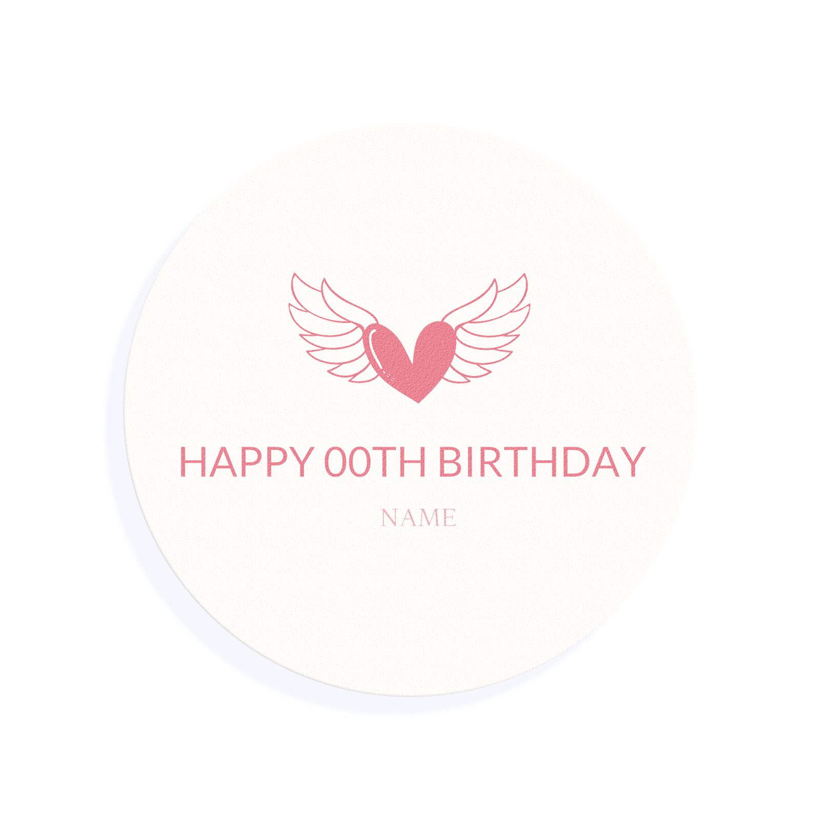 Edible Cocktail Toppers Personalise Angel Heart Birthday Drink Topper
