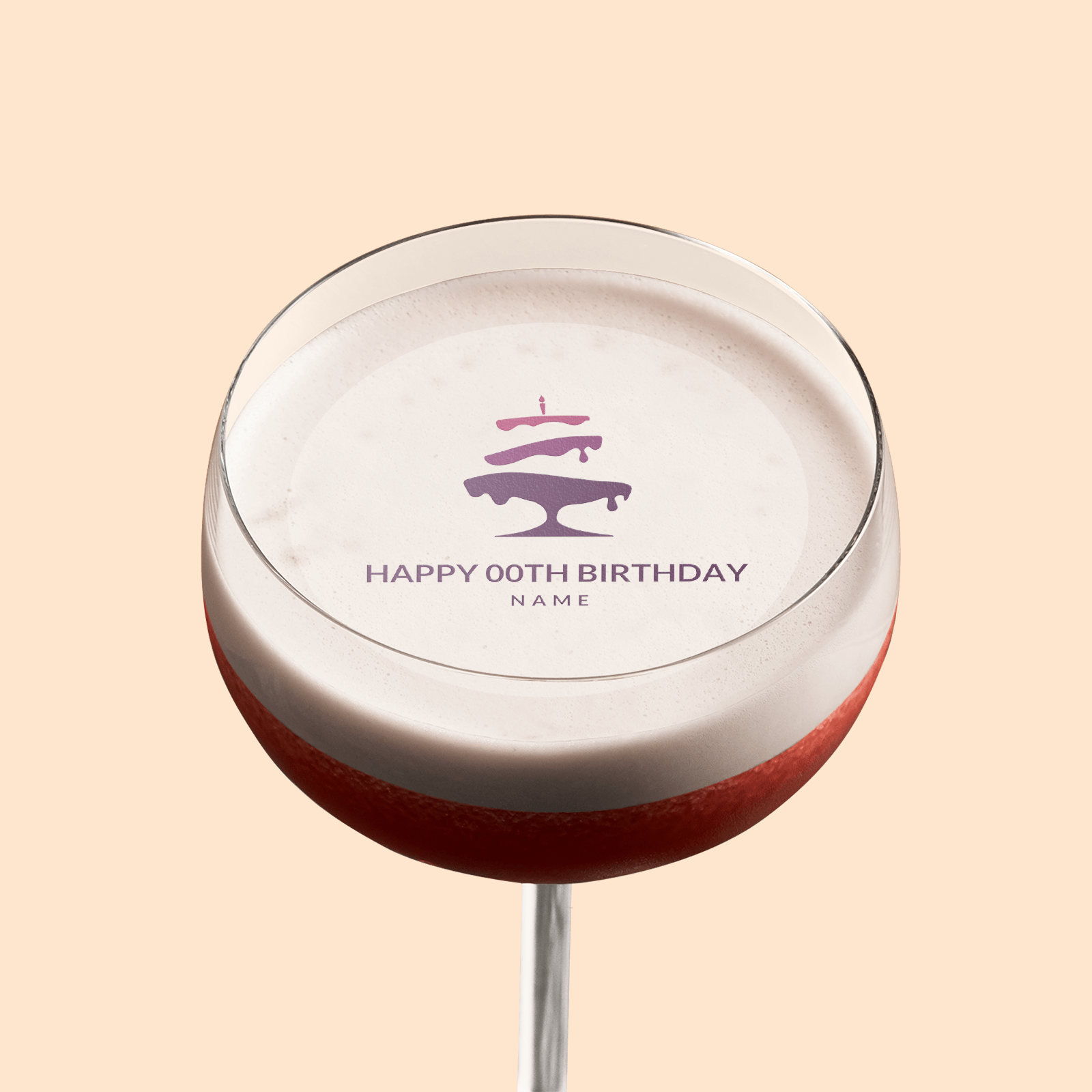 Edible Cocktail Toppers Personalise Birthday Cake Drink Toppers