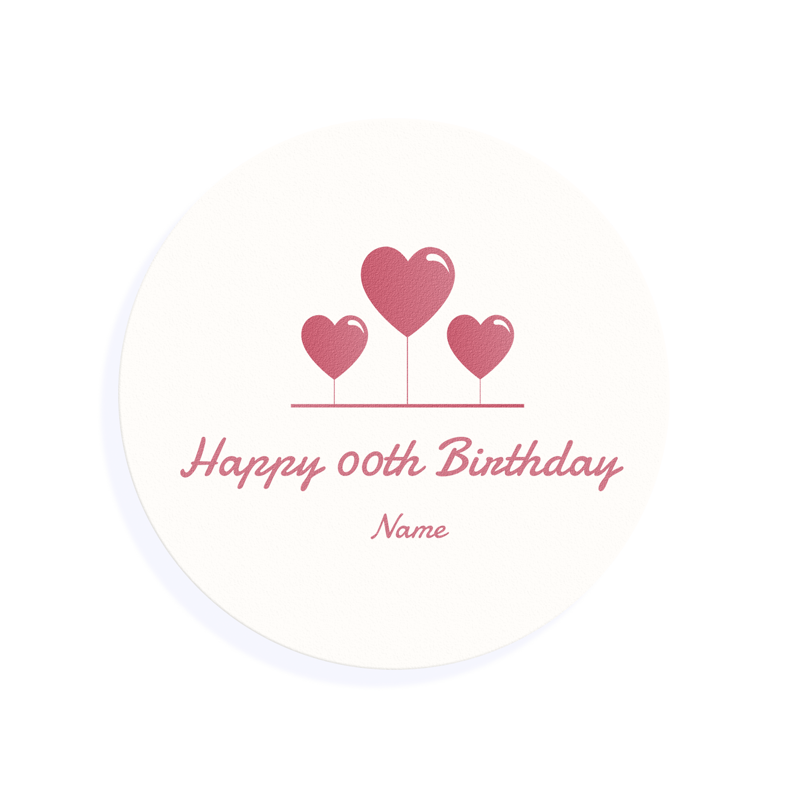 Edible Cocktail Toppers Personalise Cute Hearts Birthday Drink Topper