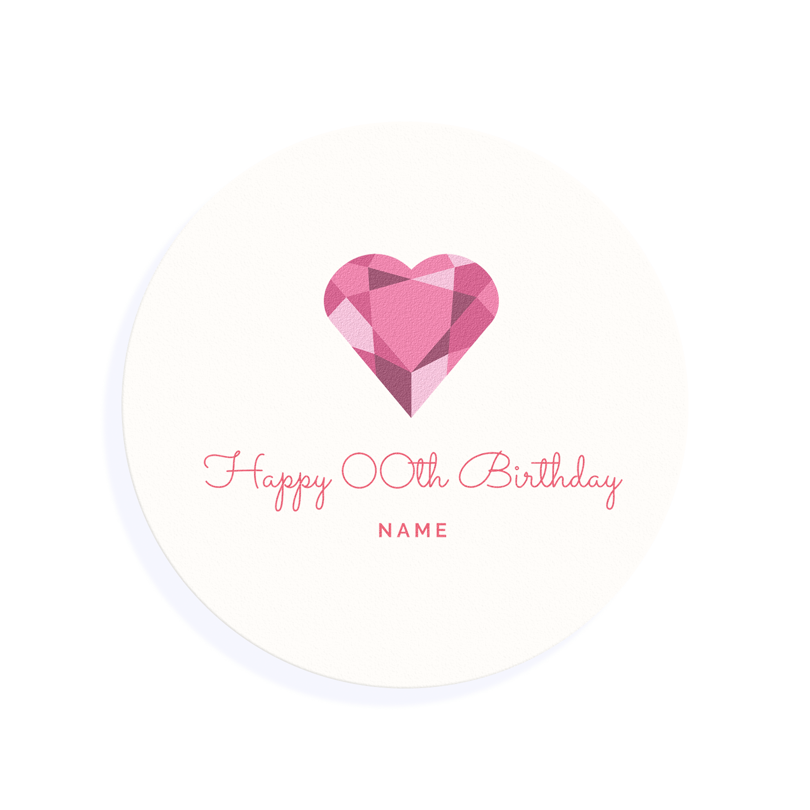 Edible Cocktail Toppers Personalise Diamond Heart Drink Topper