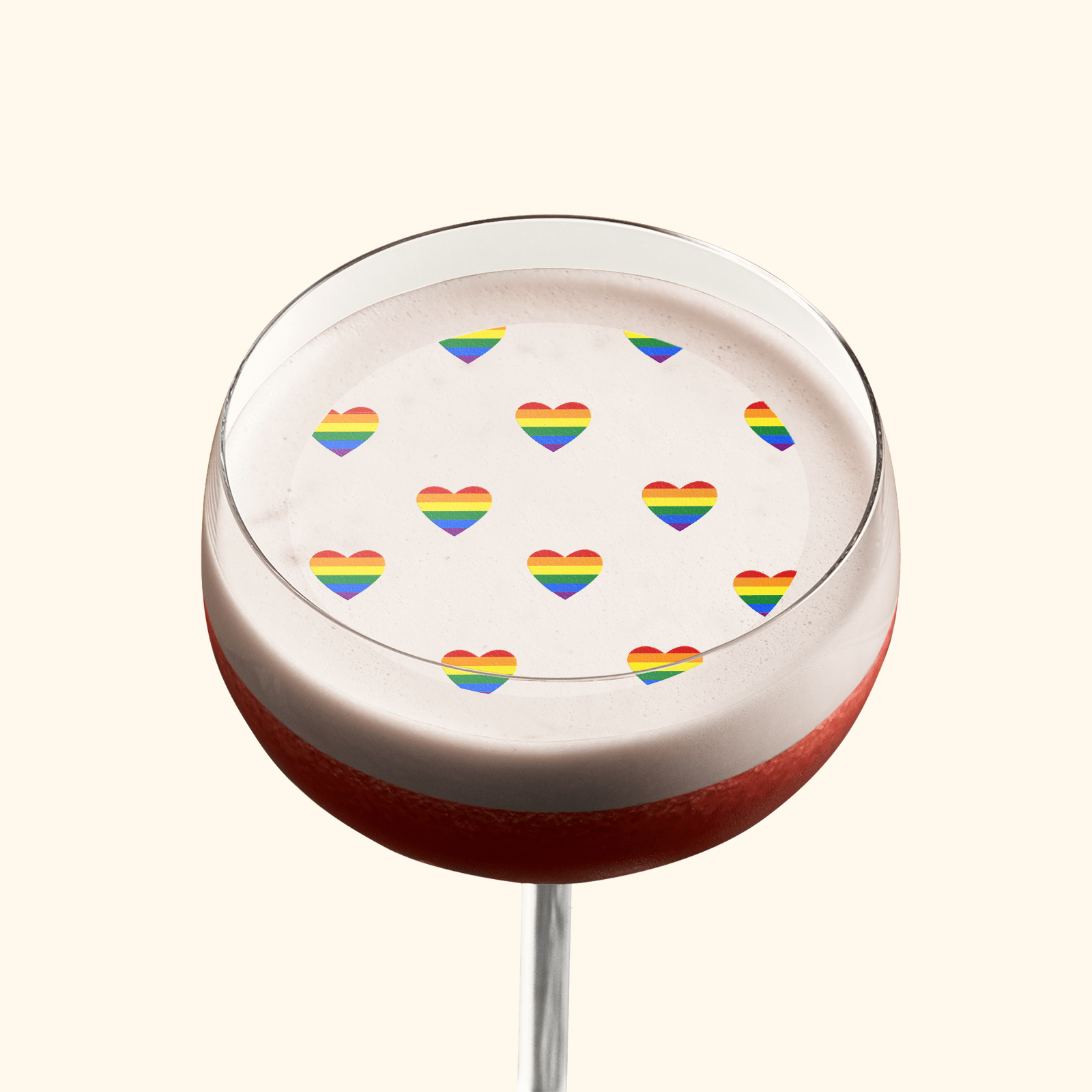 Edible Cocktail Toppers Pride Pride Heart Cocktail Topper