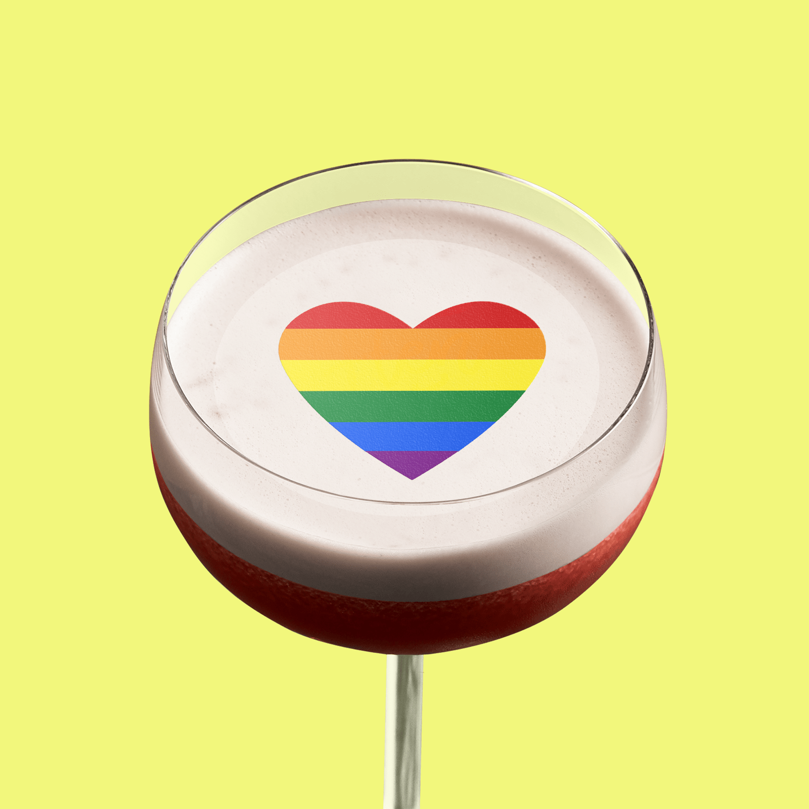Edible Cocktail Toppers Pride Pride Heart Cocktail Topper