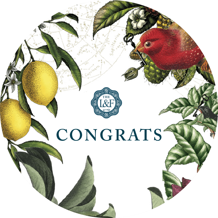 Edible Cocktail Toppers Trade 3 inch / 15 x 3 inch topper (0.53p each): £8.00 TLAF - Congrats Topper