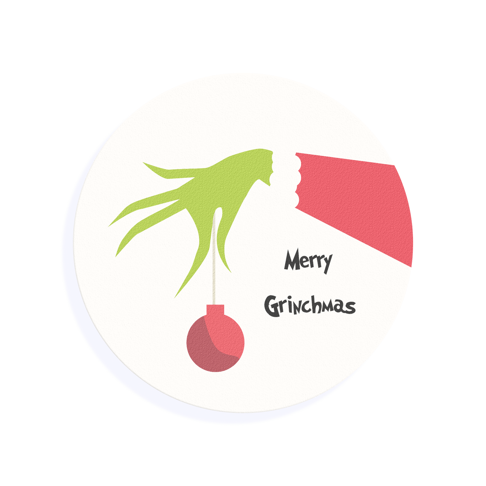 Merry Grinchmas Christmas Drink Topper - Edible Cocktail Toppers