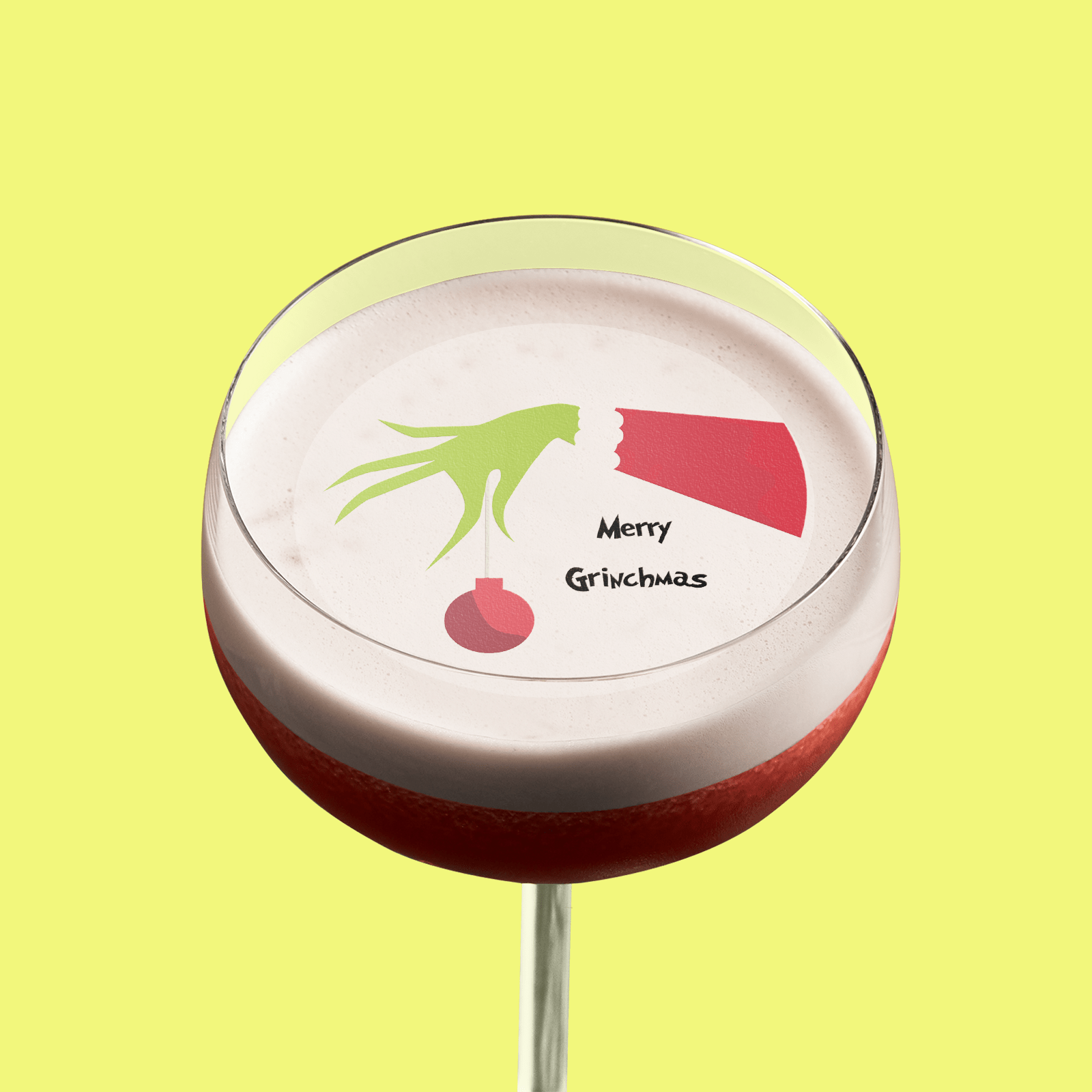 Edible Cocktail Toppers Xmas Merry Grinchmas Christmas Cocktail Topper
