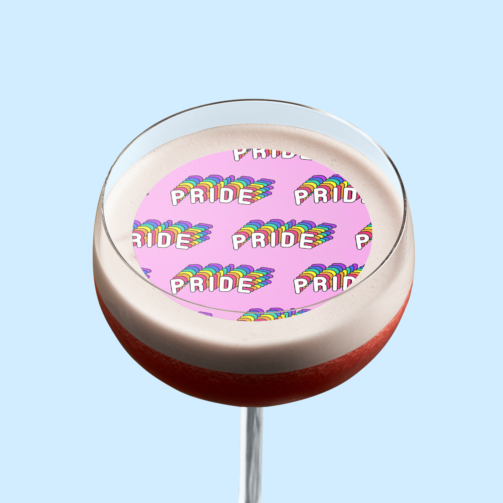 Edible Cocktail Toppers Pride Pink Pride Cocktail Topper