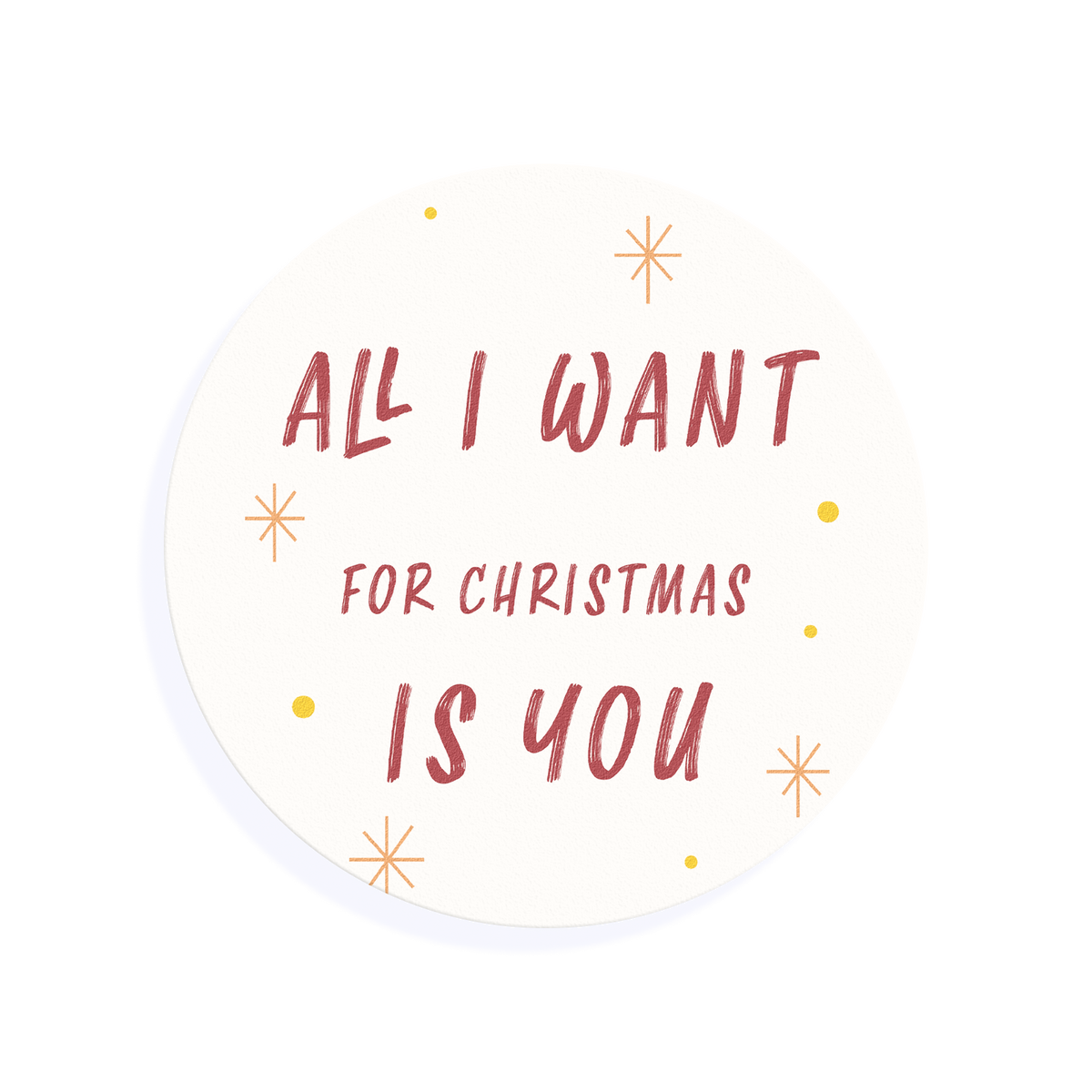 'All I want' Christmas Drink Topper