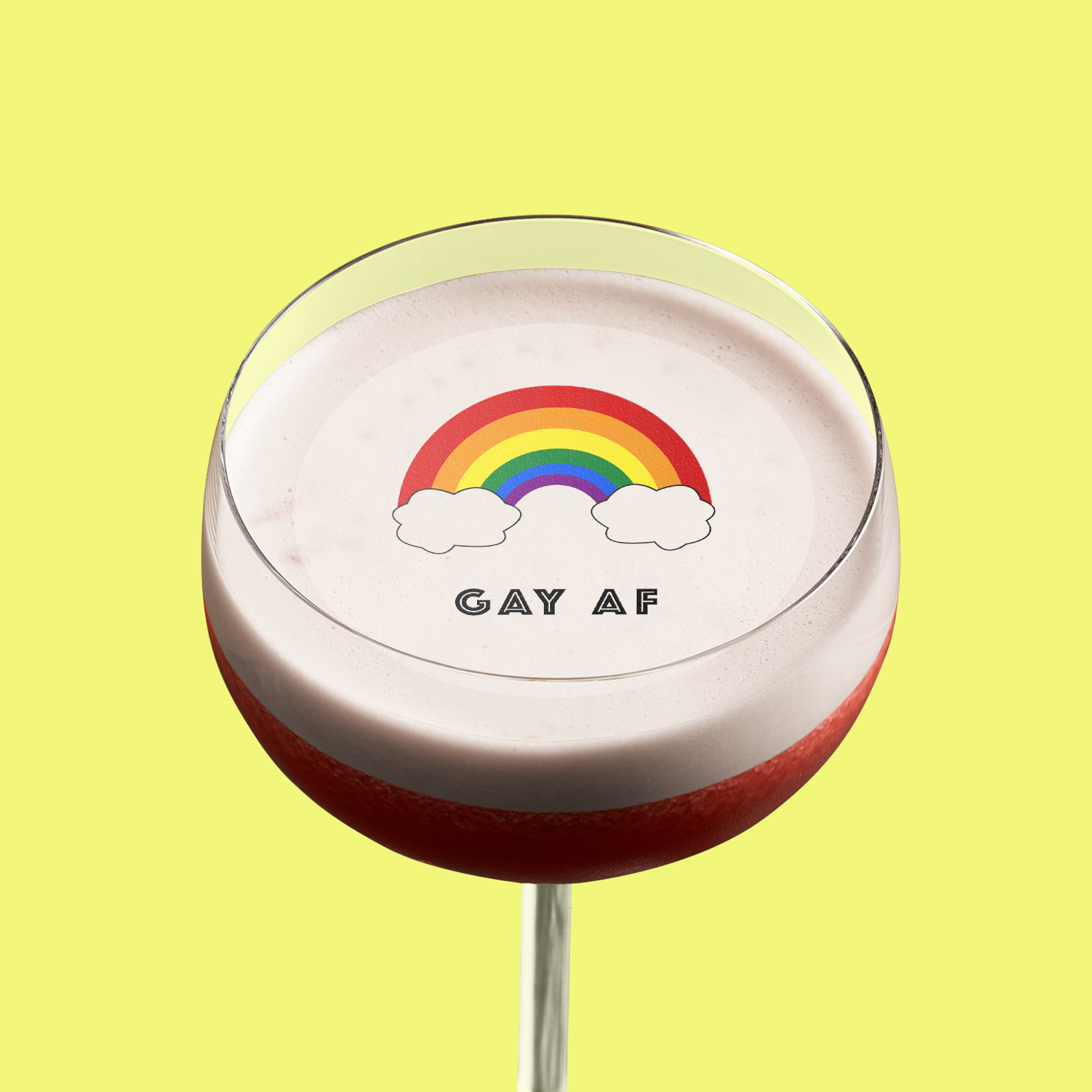 GAY AF Pride Cocktail Topper