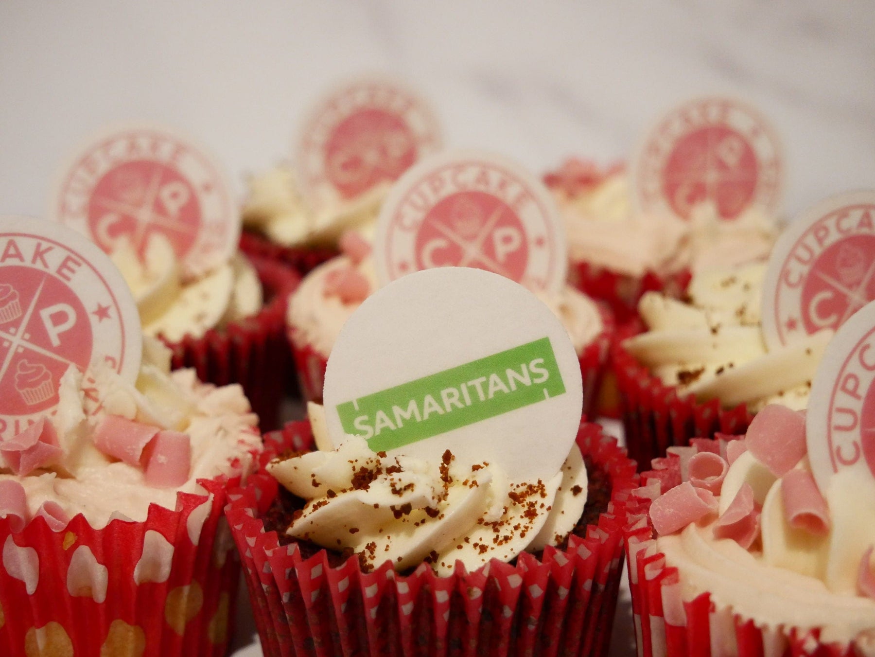 Edible Cocktail Toppers Cupcake 24 pieces x 1.5 inch - £5 The Samaritans Charity Cupcake Toppers