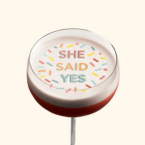 Edible Cocktail Toppers Hen She Said Yes Hen Party Cocktail Topper