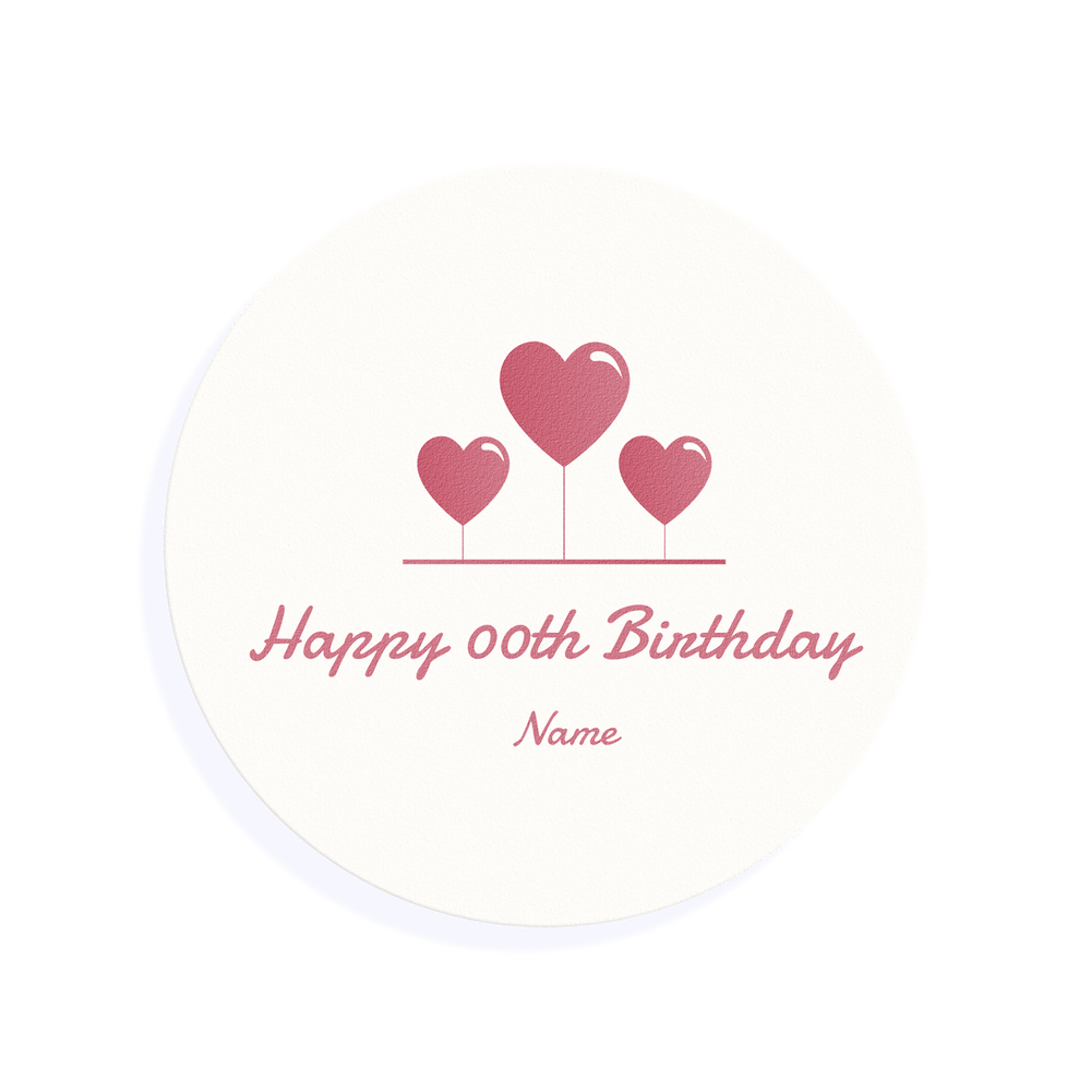 Cute Hearts Birthday Drink Topper Edible Cocktail Toppers