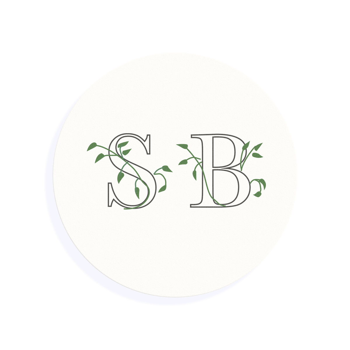 Edible Cocktail Toppers Personalise 1.5 inch / 12 x 1.5 inch topper (0.50p each): £6 Floral Initials Wedding Drink Topper