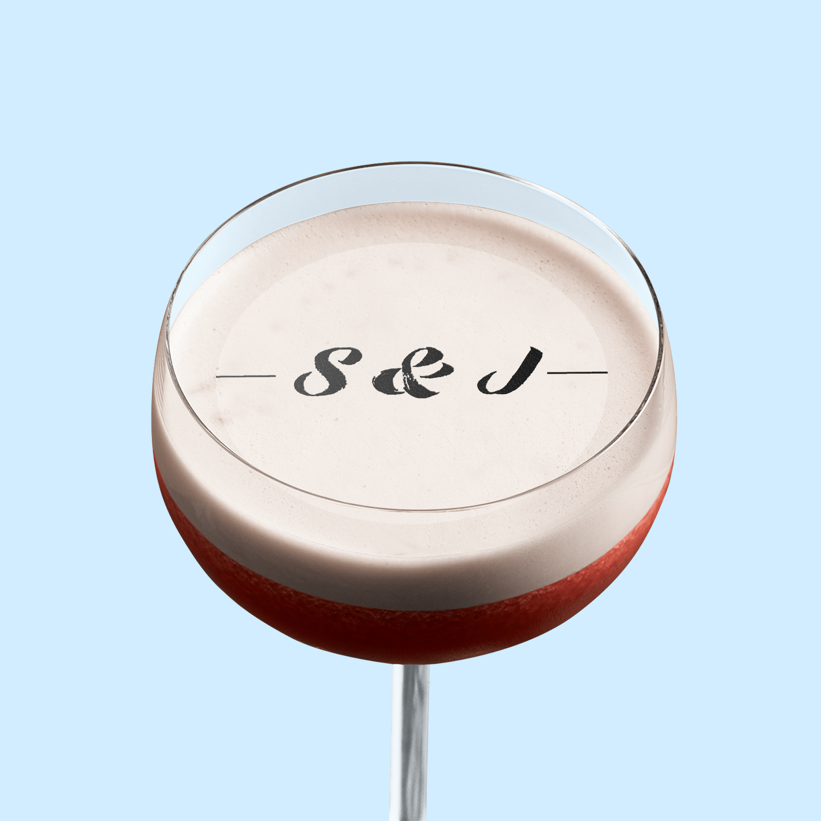 Edible Cocktail Toppers Personalise Initials Wedding Drink Topper