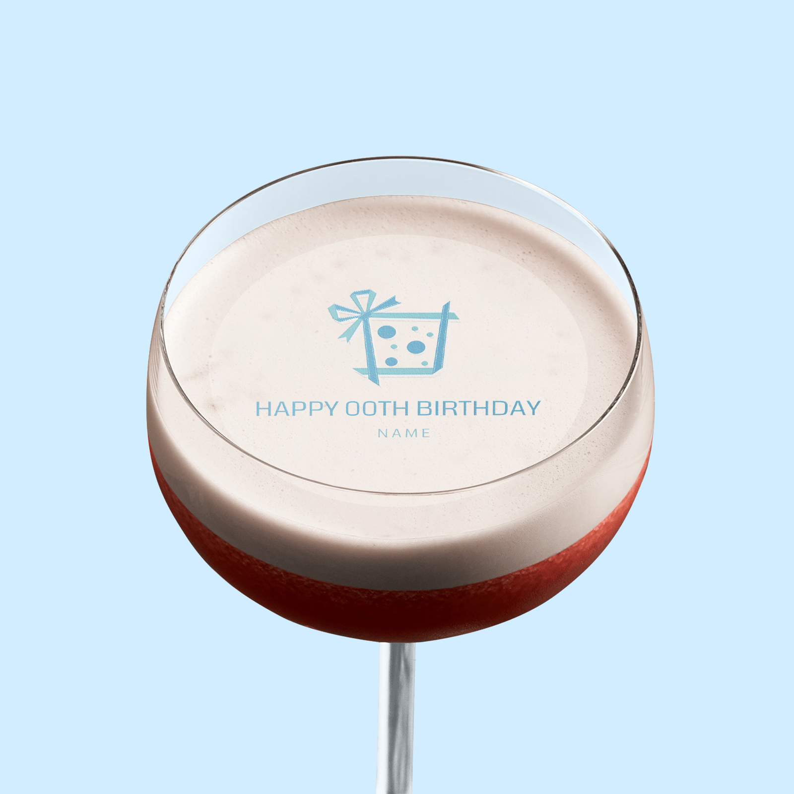 Edible Cocktail Toppers Personalise Present Box Drink Toppers