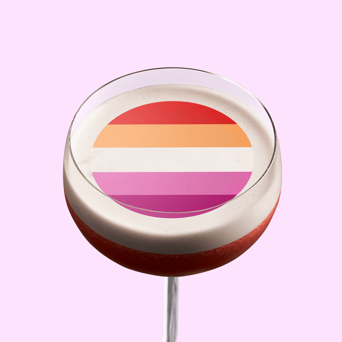 Edible Cocktail Toppers Pride Lesbian Pride Flag Cocktail Topper