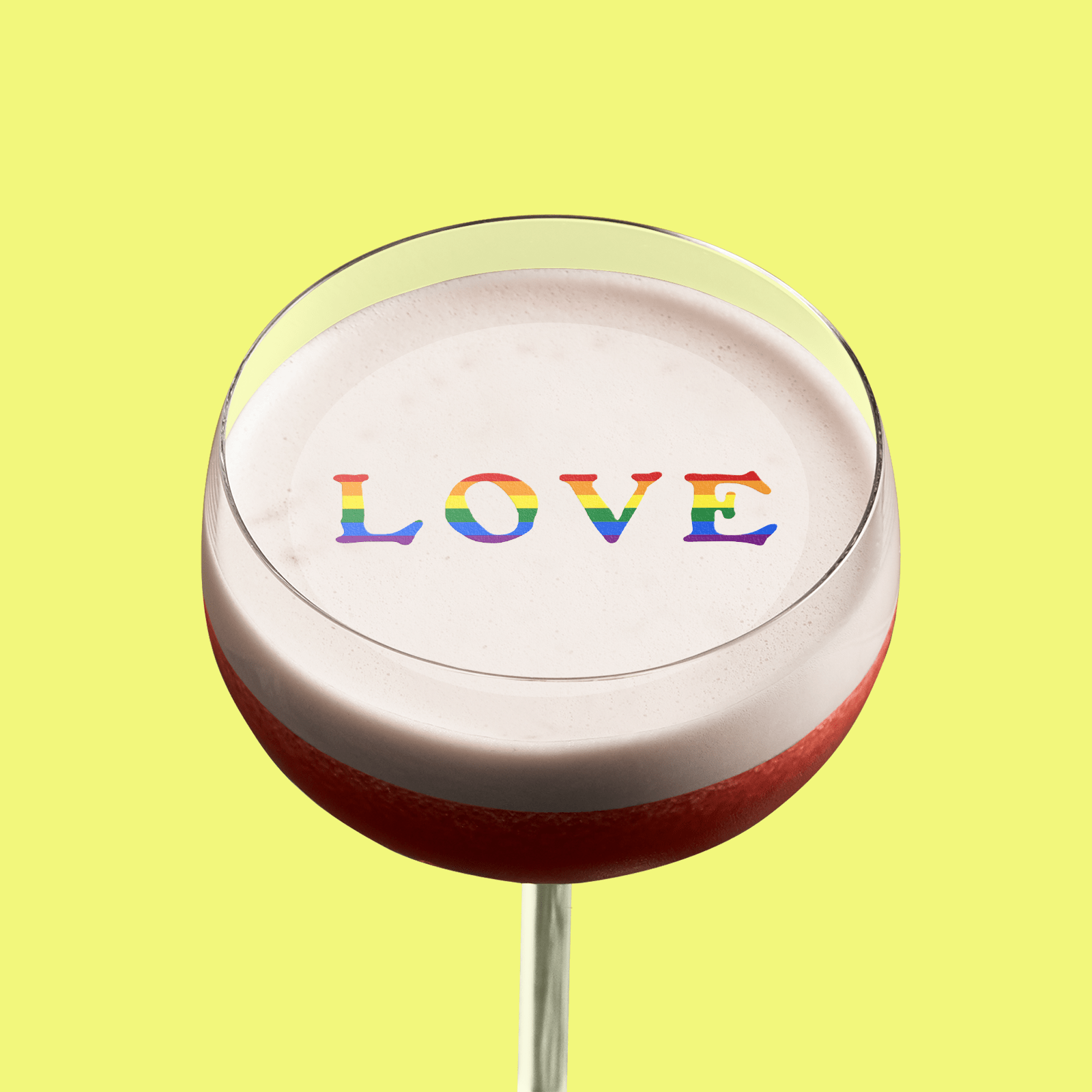 Edible Cocktail Toppers Pride LOVE Pride Cocktail Topper