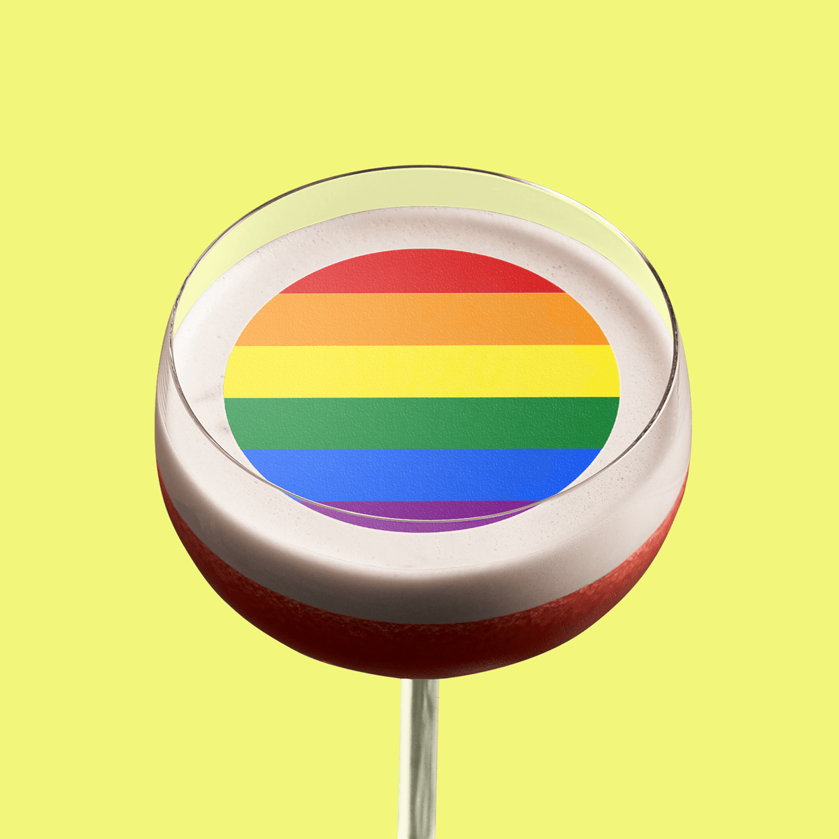 Edible Cocktail Toppers Pride Pride Flag Cocktail Topper