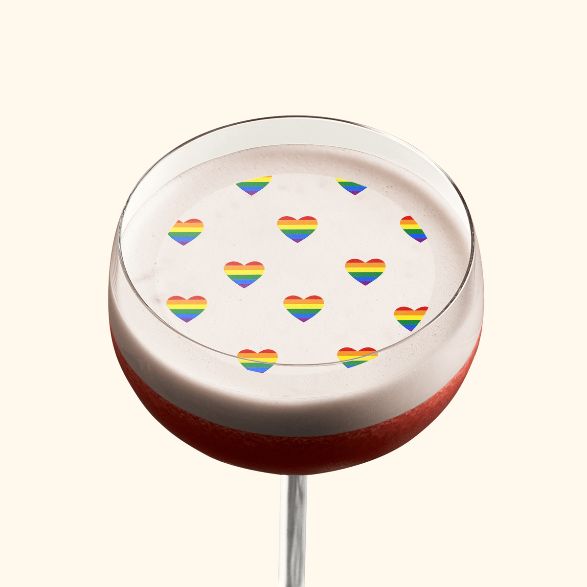 Edible Cocktail Toppers Pride Pride Heart Cocktail Topper