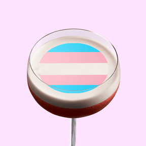 Edible Cocktail Toppers Pride Trans Pride Flag Cocktail Topper