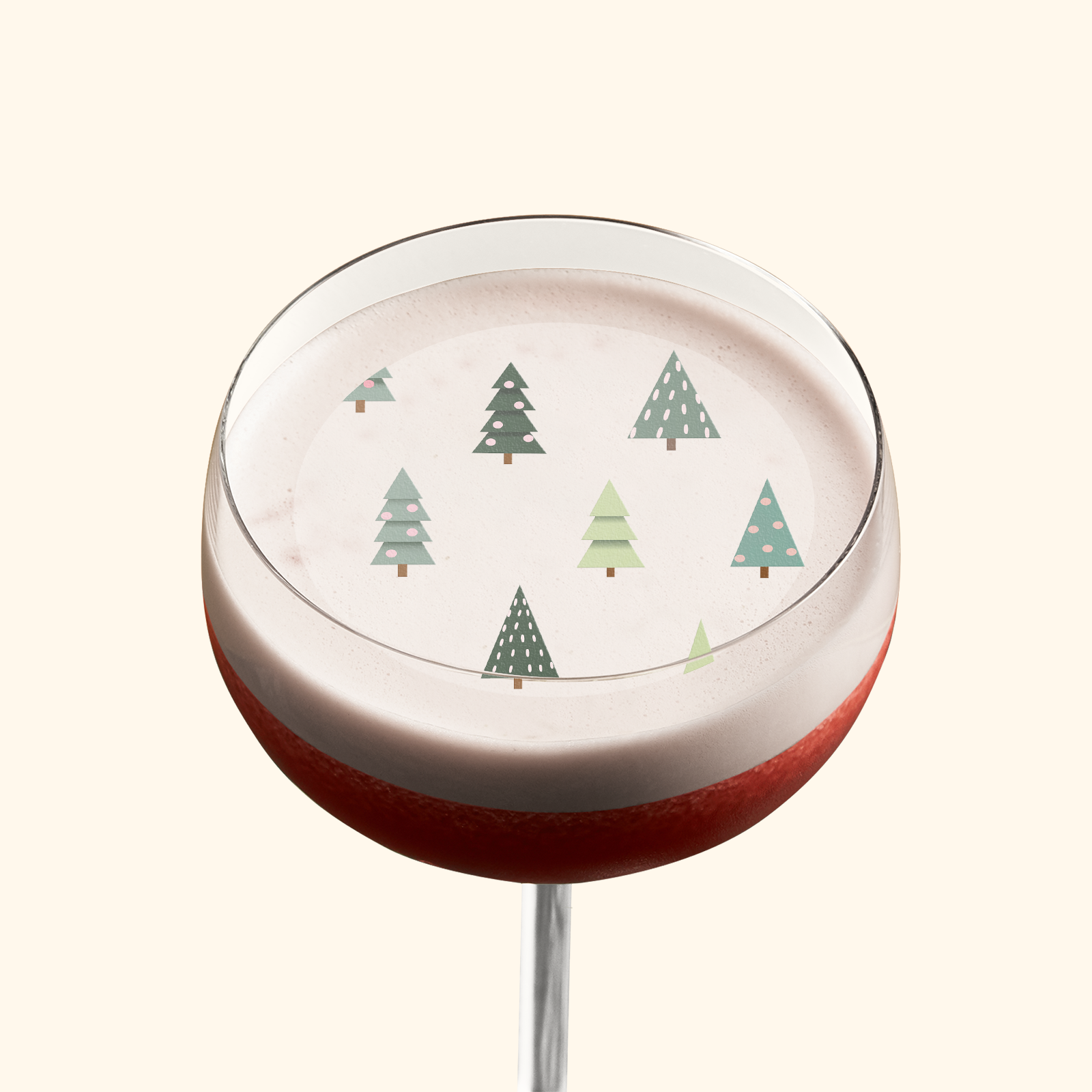 Edible Cocktail Toppers Xmas Christmas Tree Drink Toppers