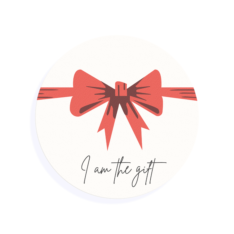 'I am the gift' Christmas Cocktail Topper - Edible Cocktail Toppers