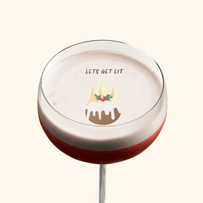 Edible Cocktail Toppers Xmas 'Lets get lit' Christmas Cocktail Topper