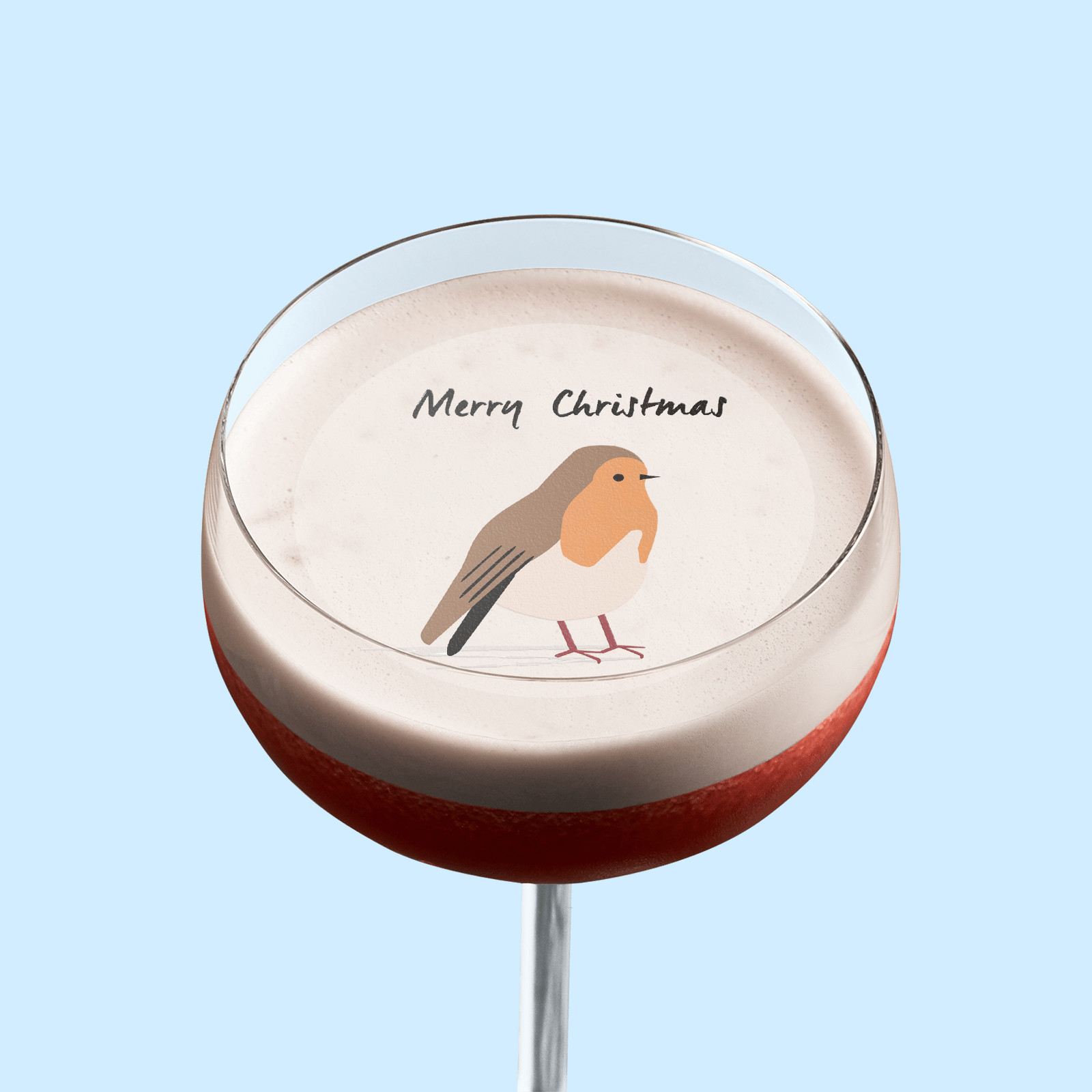Edible Cocktail Toppers Xmas Robin Christmas Cocktail Toppers